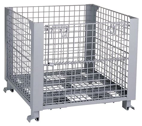 steel mesh storage box|lightweight bulk storage containers mesh.